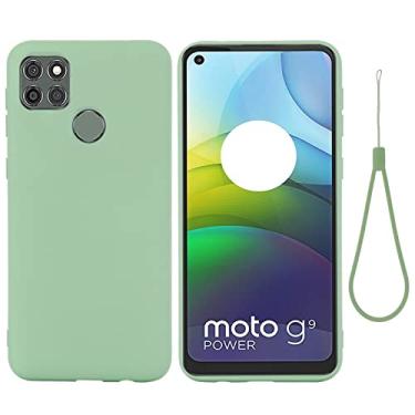 Imagem de HONGYAN Capa de telefone Para Motorola Moto G9 Power Pure Color Silicone Líquido Cobertura Completa à Prova de Choque Capa protetora