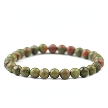 Imagem de Amuleto de pedra natural pulseiras e pulseiras femininas contas joias presentes - corda elástica de 6 mm, Cristal