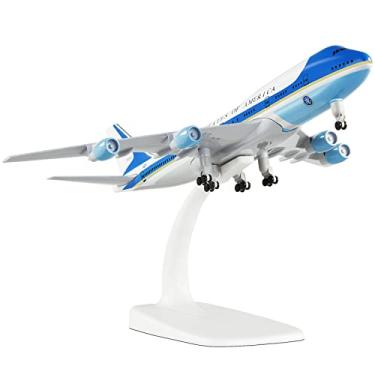 Imagem de Busyflies 1: Escala 300 Air Force One Boeing 747 Modelos de avião de liga fundido modelo de avião
