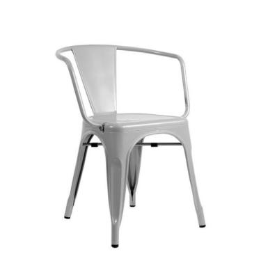 Imagem de Cadeira Tolix Com Braços - Cor Cinza - Shopshop