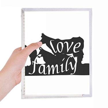 Imagem de Caderno com contorno de hiena de animal preto, diário de folhas soltas, recarregável, papelaria