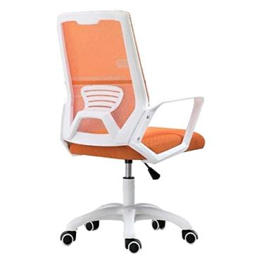 Imagem de cadeira de escritório Cadeira de computador Cadeira executiva Cadeira de mesa de escritório ajustável em altura Assento de malha ergonômico Cadeira de jogos Cadeira de trabalho Cadeira (cor: laranja)