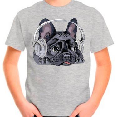 Imagem de Camiseta Buldogue Francês Pet Dog Cachorro Cinza Infantil02 - Design C