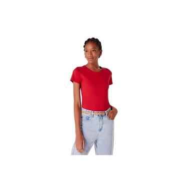 Imagem de Camiseta Hering World slim decote careca Feminino, Vermelho, P