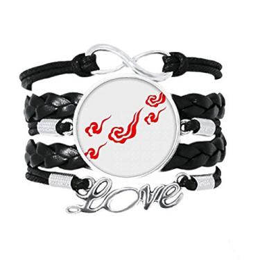 Imagem de OFFbb-USA Pulseira "Happy Better Life" da Implication com cordão de couro torcido para presente