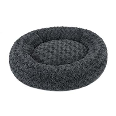 Imagem de jia cool Cama de cachorro, espuma de memória para donuts, cama para cães e gatos, espreguiçadeira ortopédica calmante para alívio das articulações para animais de estimação, lavável na máquina, forro à prova d'água, inclui brinquedo, cinza escuro