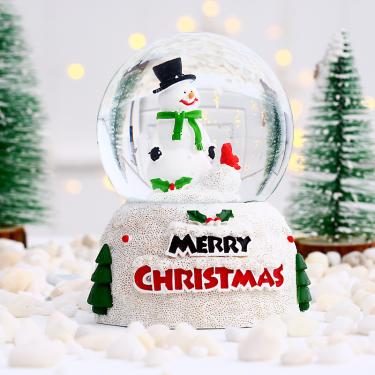 Imagem de Bola de cristal brilhante de Natal Boneco de neve de Natal Velho homem bola de vidro Decoração de me
