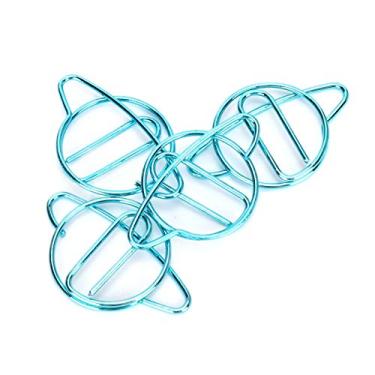 Imagem de Clipe de papel escolar, clipe de papel antiderrapante, a forma do planeta azul é simples e exclusiva para manter cadernos, álbuns de recortes para escritório, casa e uso diário