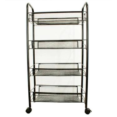 Imagem de Carrinho Organizador Multiuso Com 4 Prateleiras   Fruteira  