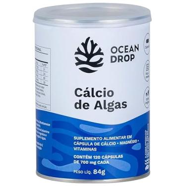 Imagem de Suplemento Alimentar Cálcio De Algas Marinhas 120 Cápsulas 700mg Ocean Drop