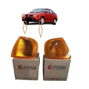 Imagem de Par de Lanterna Pisca Dianteiro Ambar para Polo Classic 97 98 99 00 Fitam
