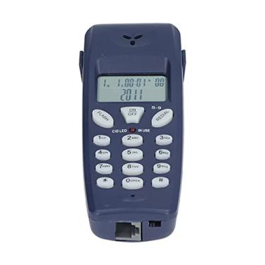 Imagem de Cuifati Telefone com fio, tela LCD de 16 bits, telefone com fio com função de pausa de rediscagem com FSK, ID de chamada DTMF para escritório em casa