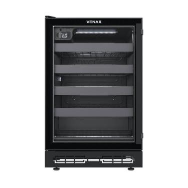 Imagem de Adega de Vinhos de Embutir Venax 24 Garrafas Preto Porta Invertida