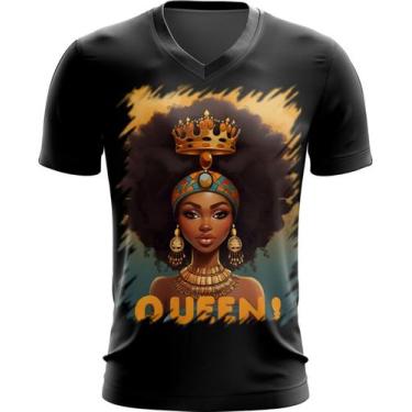 Imagem de Camiseta Gola V Rainha Africana Queen Afric 3 - Kasubeck Store