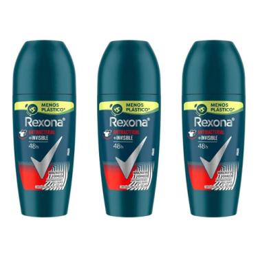 Imagem de Desodorante Roll-on Rexona 50ml Masc Antibacte Invisible-3un