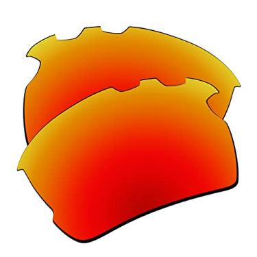 Imagem de EZReplace Lentes de reposição para óculos de sol Oakley Flak 2.0 XL ventilados OO9188 (lentes polarizadas) - Serve para armação ventilada Oakley Flak 2.0 XL (vermelho fogo)