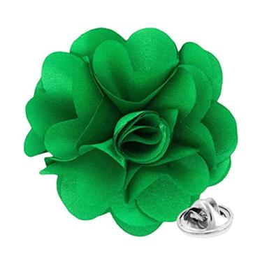 Imagem de Vittorio Vico Broche de lapela de flor de cor sólida formal masculino premium - Boutonniere para homens, broche, 2.5" (6.36CM), Poliéster, Não aplicável
