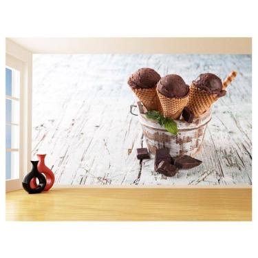 Imagem de Papel De Parede 3D Alimentos Sorvete Casquinha 3,5M Al359