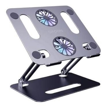 Imagem de Suporte Mesa Base Notebook Alumínio Regulável Cooler Dapon - Cinza