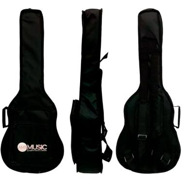 Imagem de Bag Capa Almofadada Para Violão Tagima Baby Preto Com Alças