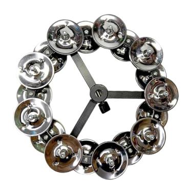 Imagem de Generic Conjunto de Percussão com Pratos de Chimbal E Sinos Duráveis em aço Inoxidável, Prata Dupla