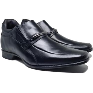Imagem de Sapato Social Masculino Rafarillo Vegas Alth Em Couro Preto Marrom Com Salto 7cm Aumenta Altura 3270 (Preto, BR, Adulto, Numérico, 42)