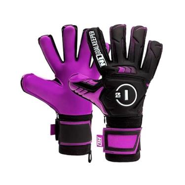 Imagem de N1 Goalkeeper gloves Beta 2.0 Elite Luvas de Goleiro Adulto para Futebol Profissional com Corte Padrão. De Látex Alemão com Fecho de Fita Dupla. Excelente Aderência e Amortecimento. Roxo. 9