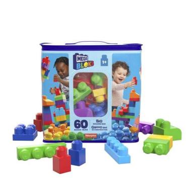 Imagem de Mega Bloks Bolsa de Construção de 60 Peças Azul - Mattel