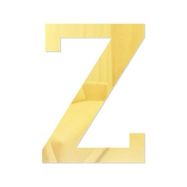 Imagem de Letra Z em Acrílico Espelhado Dourado