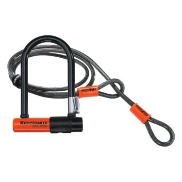 Imagem de Kryptonite Evolution Mini-7 Bicycle U-Lock com cabo duplo KryptoFlex de 1,2 m