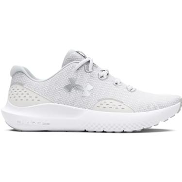 Imagem de Under Armour Tênis de corrida feminino Charged Surge 4, (100) Branco/Cinza distante/Prata Metálica, 42