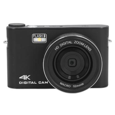 Imagem de Câmera Digital 4K, Câmera Digital 3.0 Polegadas TFT LCD Touchscreen Foco Automático Zoom Digital 18X 64MP para Transmissão Ao Vivo (Preto)