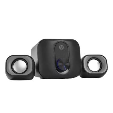 Imagem de Caixa Caixinha De Som Para Pc Notebook Hp Speaker Usb P2 SUBWOOFER