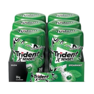 Imagem de Chiclete Trident XSenses Spearmint Menta - Sem Açúcar Display com 6 Un
