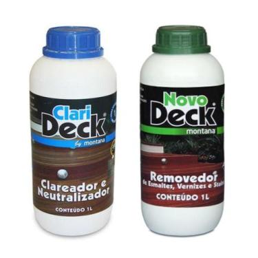 Imagem de Kit Novodeck Removedor 1 Litro + Clarideck 1 Litro Montana