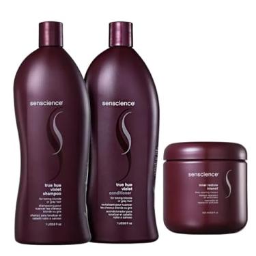 Imagem de Senscience True Hue Violet Shampoo+Condicionador 1L+Mascara Inner Restore intensif 500ml