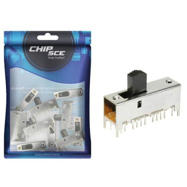 Imagem de 10x Chave H H Deslizante 3 Posições Ss63d01 24Terminais 180º - CHIPSCE