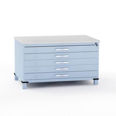 Imagem de Mapoteca em Aco 05 Gavetas Pandin Azul Dali