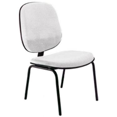 Imagem de Cadeira Diretor Fixa para Escritório Linha Uno Branco - Design Office 