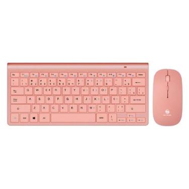 Imagem de Kit Teclado + Mouse Óptico Adaptador Usb Sem Fio 2.4ghz Wireless Para 