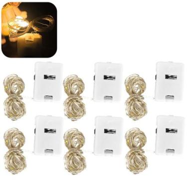 Imagem de 6 Fios Fada Cobre Prata Com 20 LEDs Sem Fio 3 Funções Pisca - Inter