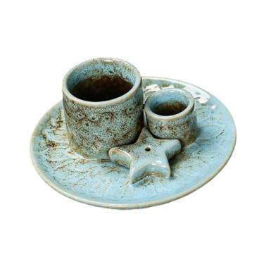 Imagem de Generic Porta-velas de incenso nórdico, moderno, porta-sálvia para queimar, porta-velas para ginástica, hotel, Azul