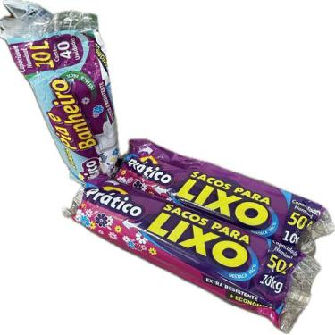 Imagem de Kit 2 saco de lixo em rolo 50 litros reforçado - E A COSTA 