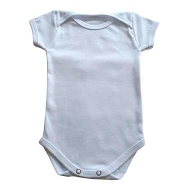 Imagem de Body Manga Curta Liso Unissex - Mellane Baby, Branco, G