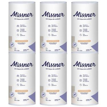 Imagem de Kit 6 Fita Microporosa Bege 10cm X 4,5m - Missner