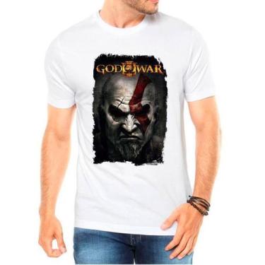 Imagem de Camiseta Masculina Branca Kratos God of War 03 - DESIGN CAMISETAS, Bra