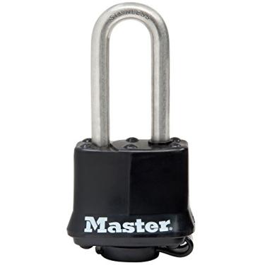 Imagem de Master Lock Cadeado, fechadura de aço inoxidável coberta, 4 cm de largura, preto, 311SSKADLH