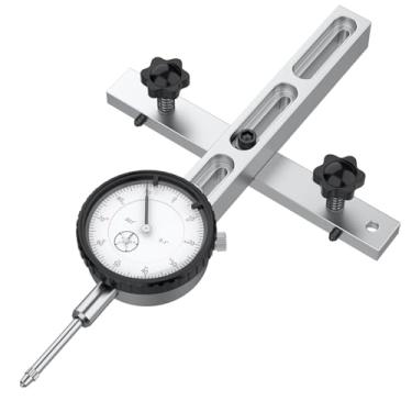 Imagem de HDLNKAK Medidor indicador de mostrador de serra de mesa, indicador de mostrador de 0-2,5 cm/0.0 cm, medidor de alinhamento de serra de mesa adequado para calibração de oficinas, máquinas, serra de