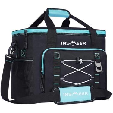 Imagem de INSMEER Bolsa Térmica Grande À Prova De Vazamentos 60 Latas/40 Litros - Refrigerador Isolado Portátil para Praia, Camping, Churrasco e Piquenique, Lateral Macio com Alça de Ombro