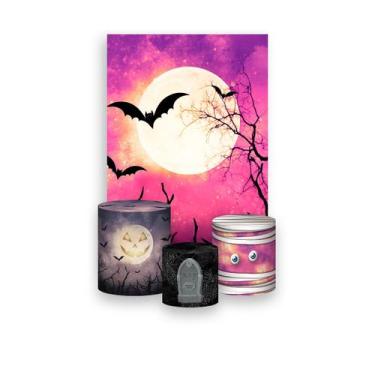 Imagem de Painel De Festa Vertical 1,50 x 2,20 + Trio De Capas Cilindro - Noite 